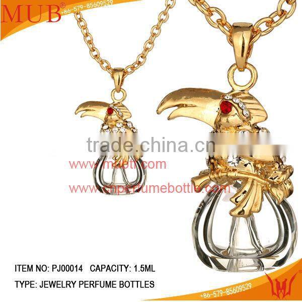 Woodpecker shape Jewelry Pendant Glass Perfume bottle jewelry