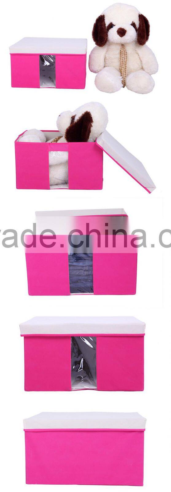 handheld home office Storage box with display window-orange L size