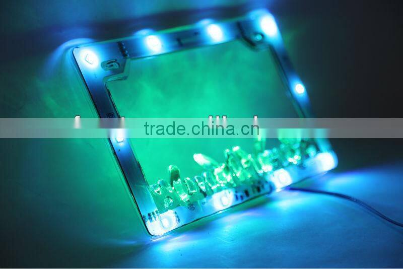 Motorcycle part for 12V 3W Waterproof Colorful LED License Plate Flash Frames