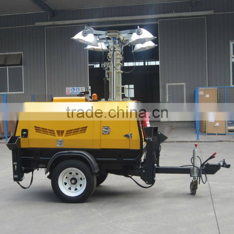 7KVA water cooled diesel trailer tower light generator 4HVP4000