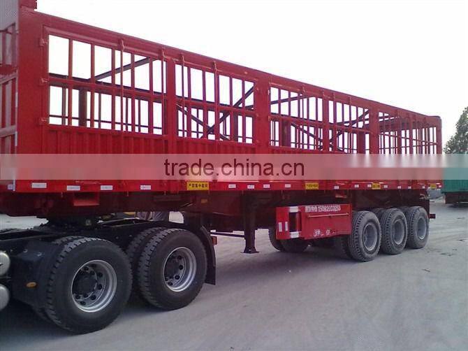 60ton 3 axles Low Bed Stake semi trailer