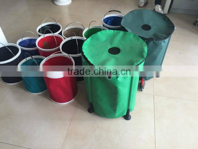 Portable Rain Barrel 50 Gallon Collapsible Outdoor Garden Water Collector Spout