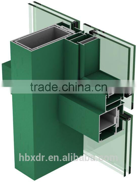 alibaba china supplier ! aluminum profile used on curtain wall