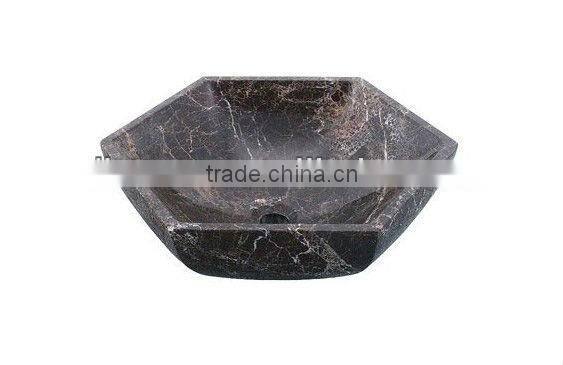Dark Emperador Marble Sink Washbasin