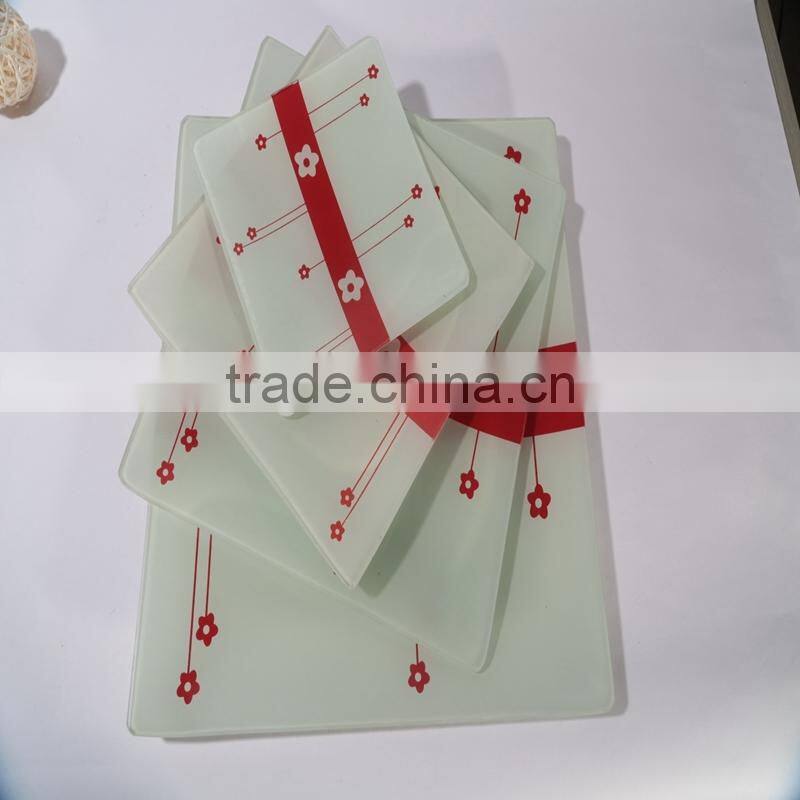 square Glass Plate,Dinner Plate,colorful fruit plate