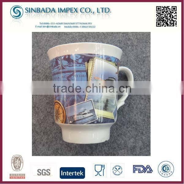 ceramic porcelain mugs with big decals