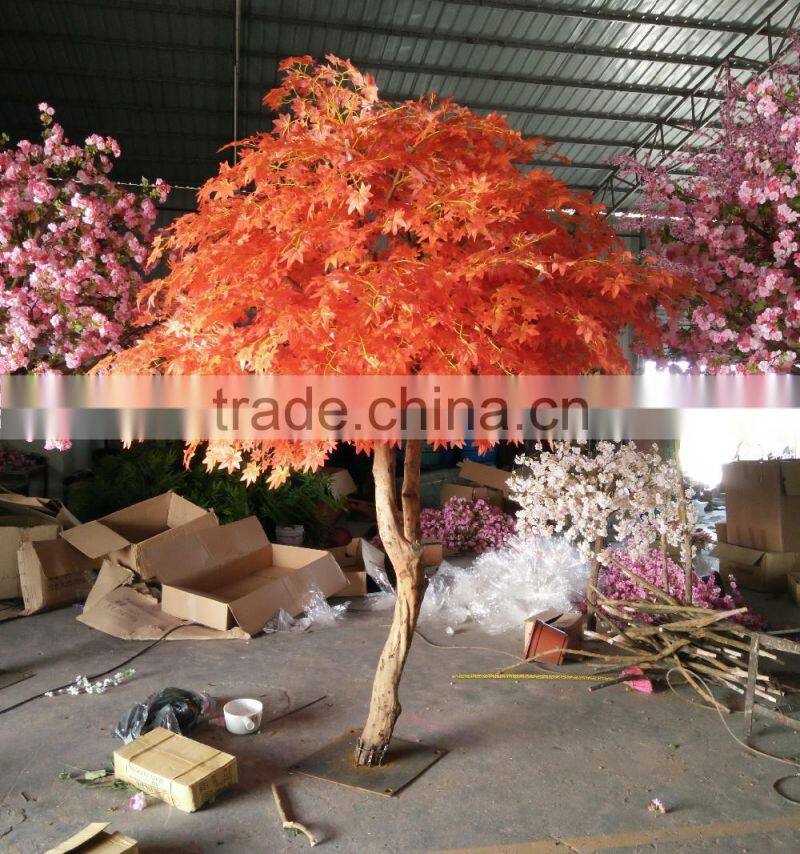 ornamental artificial red maple tree for decoration