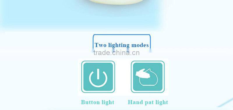 Portable Silicone LED Colorful Baby Night Light, USB Rechargeable Children Night Lamp with Warm White, 7-Color Breathing