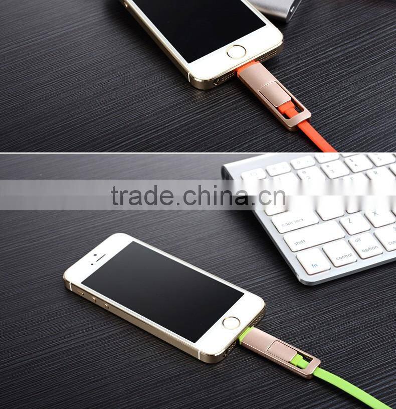 2 in 1 Dual Universal 8 pin / Micro USB Charging Cord & Data Cable for Android and IOS for Apple iPhone 6 / 6 Plus / 5 / 5S / 5C