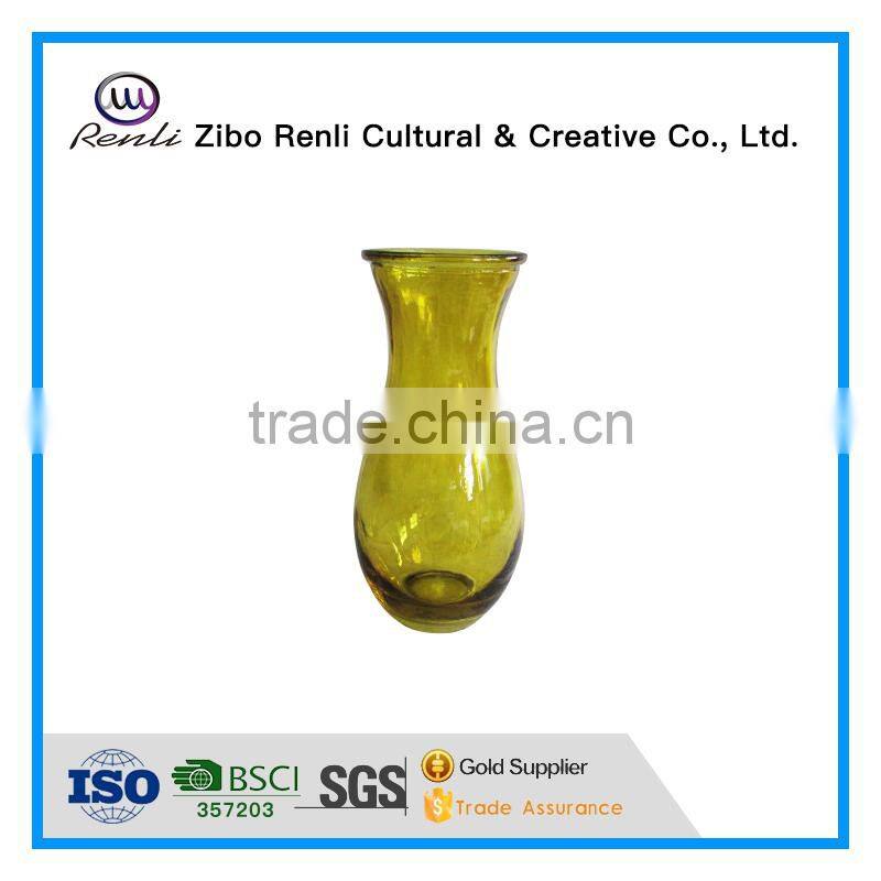 Elegant Thin Stem Decorative Colored Champagne Glass Flower Vase