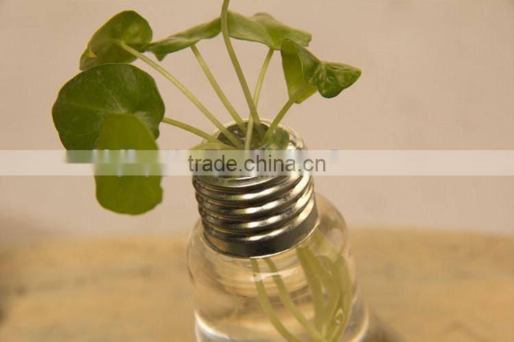 mini unique bulb light shape glass vase