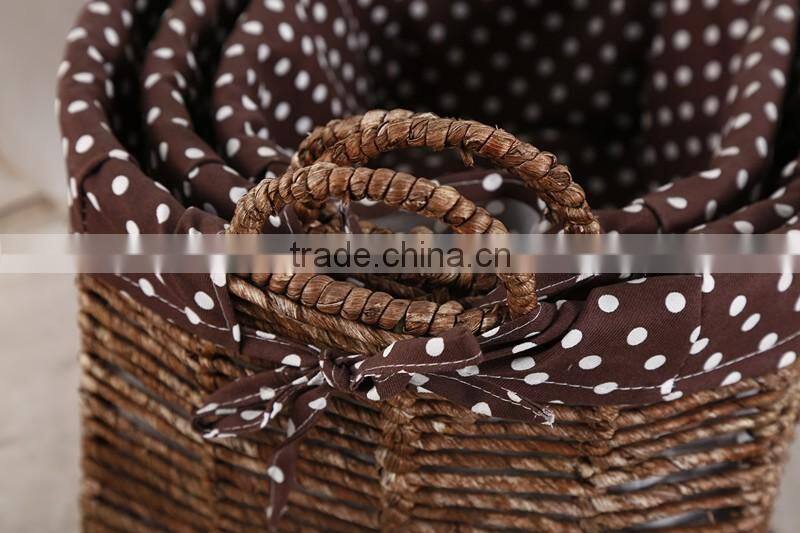 Rattan&wicker laundry basket with fabric inner