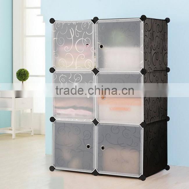 Multi Use DIY 6 Compartments Freestanding Plastic PP Storage Cube
