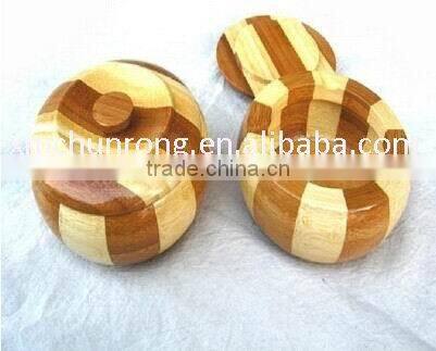 Custom round bamboo ashtray