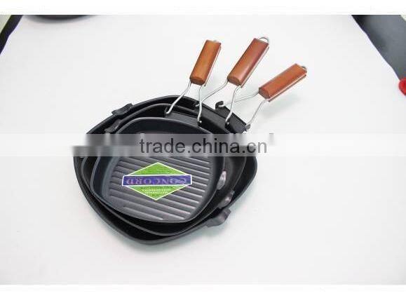 New design Hexagonal cast iron skillet with handle