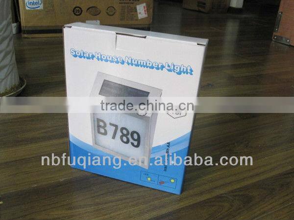 FQ-133 Useful and Environmental led solar power of house numbers led solar power address numbers light