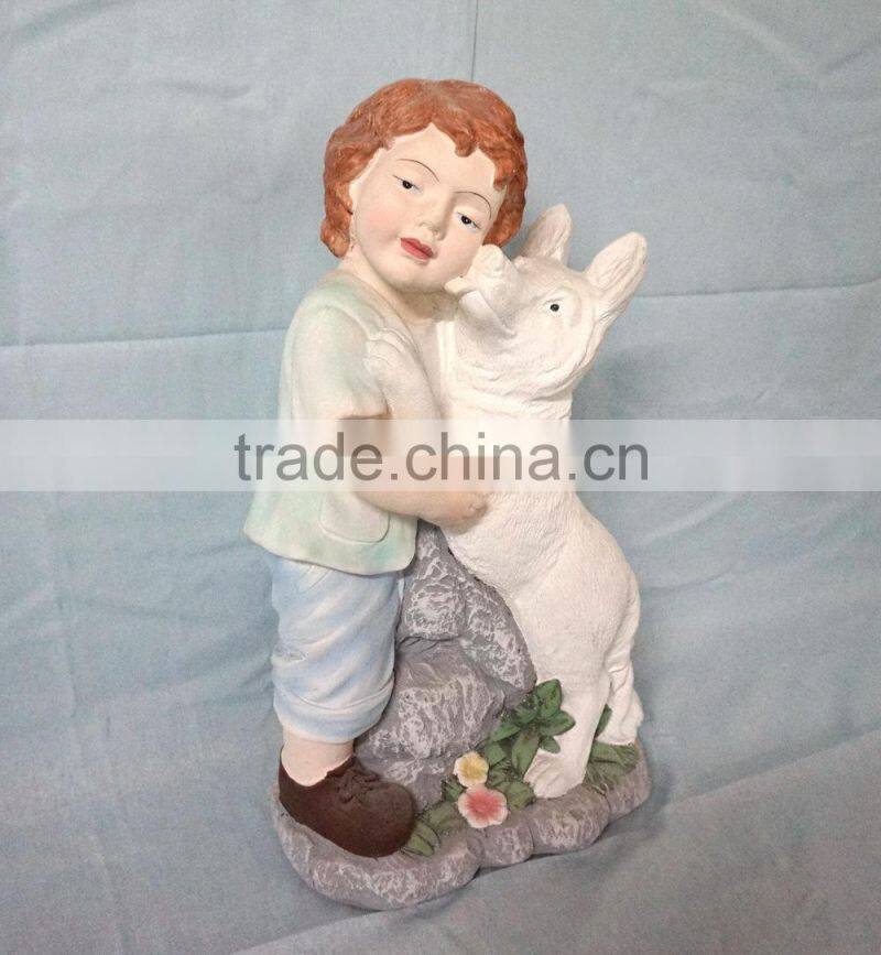 Fiberglass colorful statue garden ornament