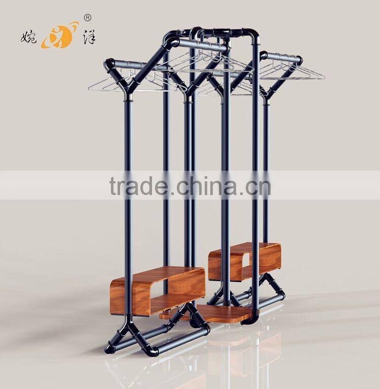 Custom made floor standing clothes hanger hat stand metal clothes display rack