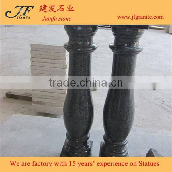 China Impala Black Granite Stone Balcony Railing Designs