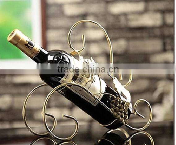 Promotion metal wine bottle wire storage holder