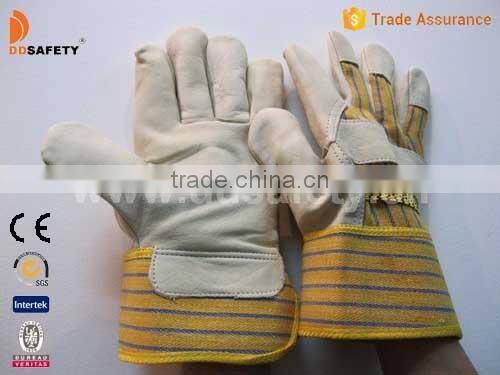 DDSAFETY High Quality Cow Grain Leather Gloves Safety Gloves