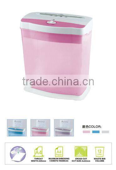 Office plastic mini manual colorful paper shredder