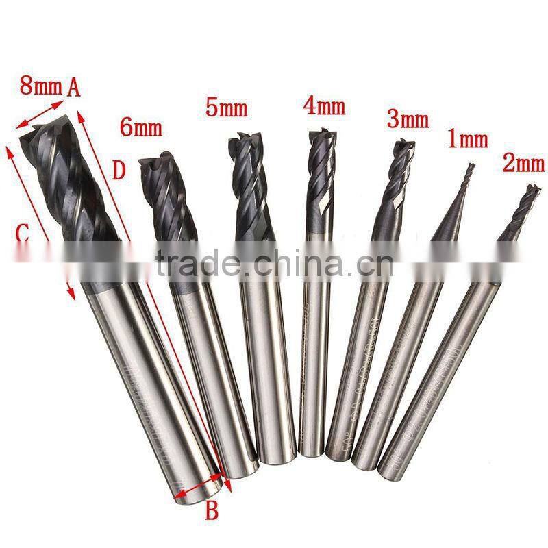 2/4 flute solid carbide end mill sharpener end mill cutter cutting tools of different shape