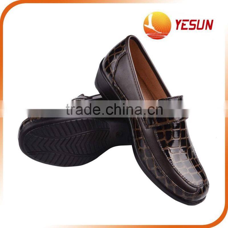 PU Brown lady Leather Shoes