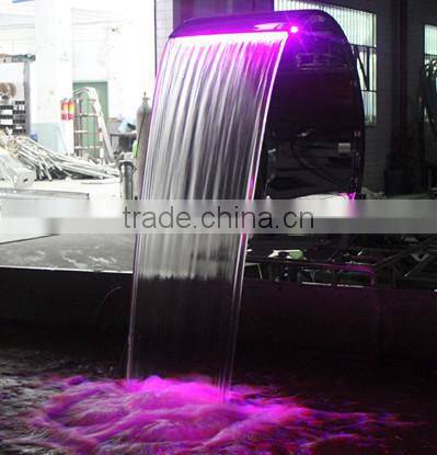 factory wholesale pool water curtain and spa stainless steel waterfall