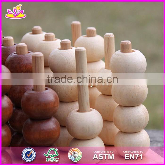 2017 new design educational beads wooden toddler stacking toys W13D115