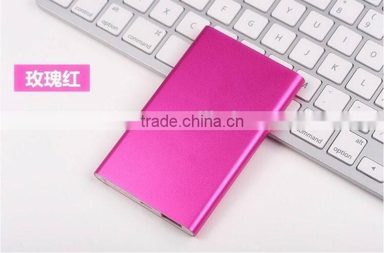 Customized 4000mAh Real Capacity Super Ultra Slim Flat Power Bank