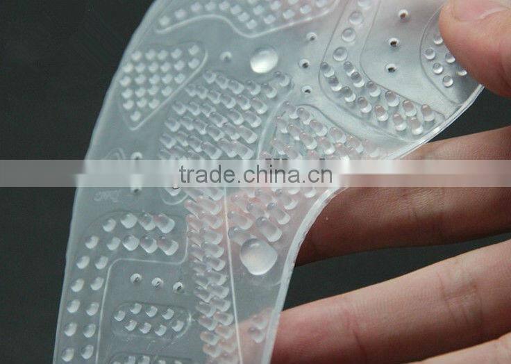 Transparent magnetic massage insoles