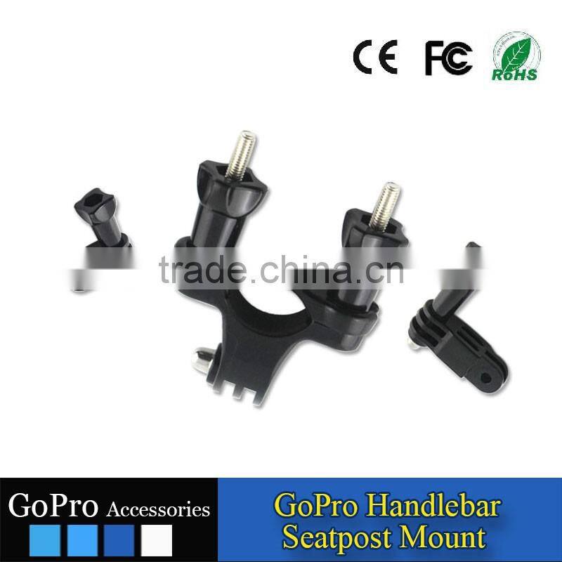 2016 New Wholesale bicycle handlebar seatpost mount for sports camera accessory