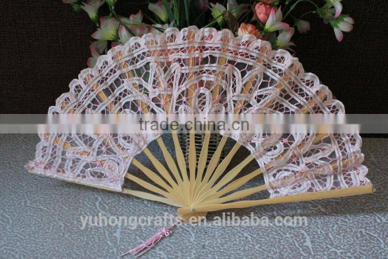 western traditional lace bride fan