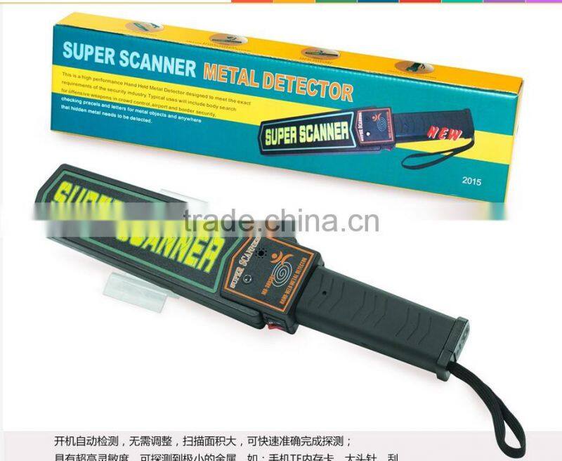 Super Body Scanner Hand Held Metal Detectors / superwand handy detectors with led lights