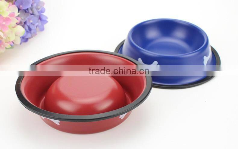 wholesale Belly Anti skid colored pet bowl/ belly dog bowl