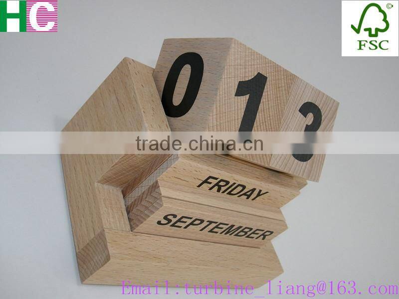 2016 wooden calendar, office wood calendar