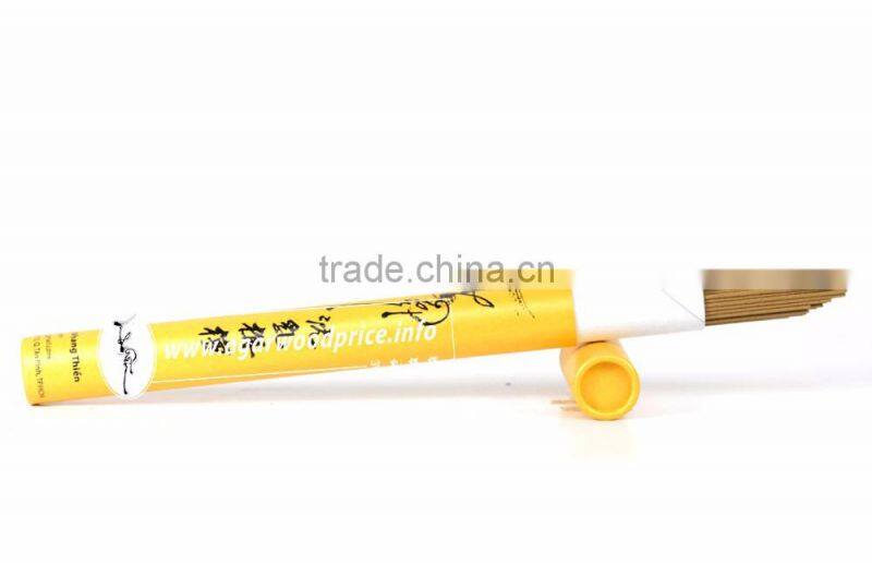 High quality Agarwood incense without sticks in yellow cylinders