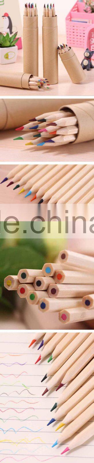 factory supply 12 standard color natural HB wood pencil