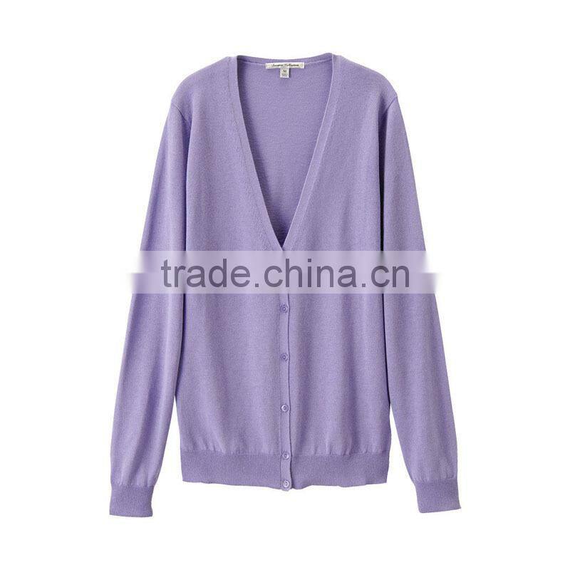 Latest New Design Handmade Woman Sweater for V Neck