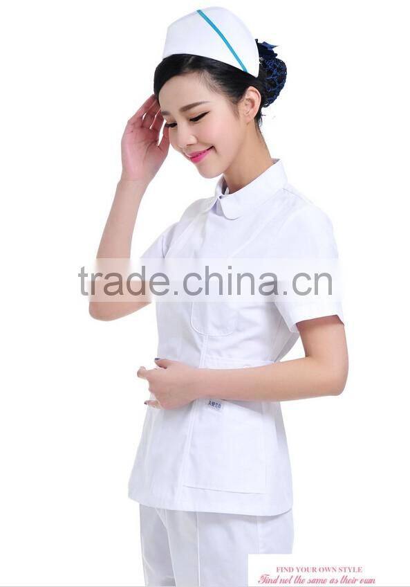 2017 high quality hospital white nurse uniform