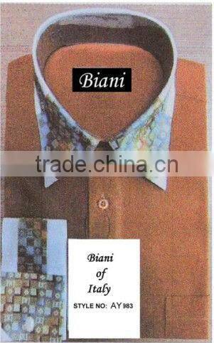 Latest Design Shirts for Men,Frecn Cuff Italian trimmed Mens Shirts