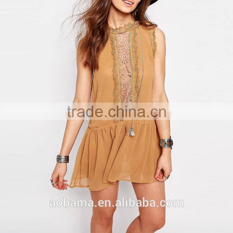 hollow out lace sleeveless flord hem africa traditional women dress