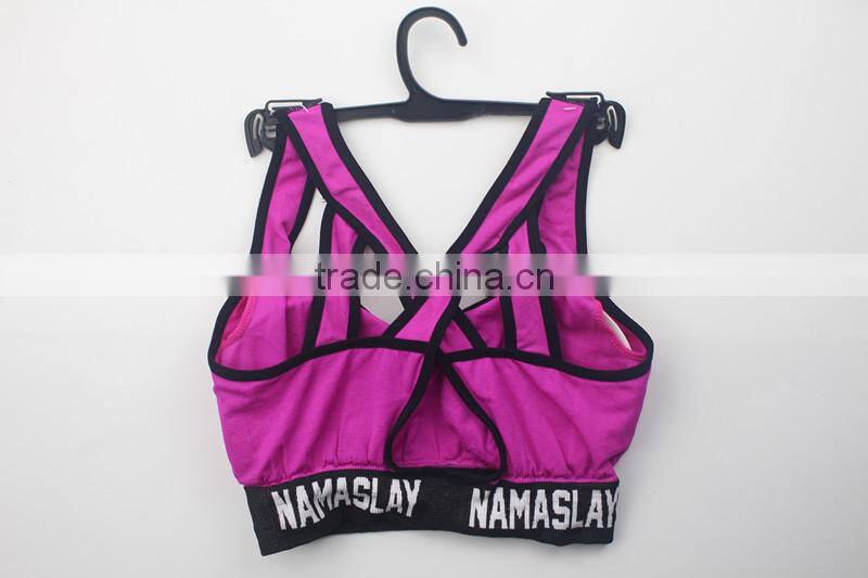 2017 sexy lady sport bra new design seamless fitness yoga bra
