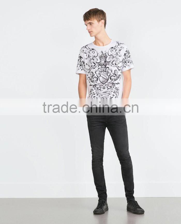 New style men custom t shirt ancient pattern printed