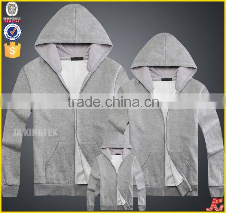 OEM/ODM wholesale Contrast color OEM service men's zipper-up hoodies with your own logo KHI-003
