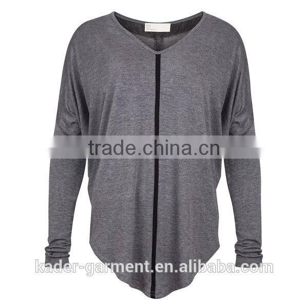 2015 Plus Size Long Sweatshirt / Gray Sweatshirt for Men and Women Loose Fit Sweatshirt