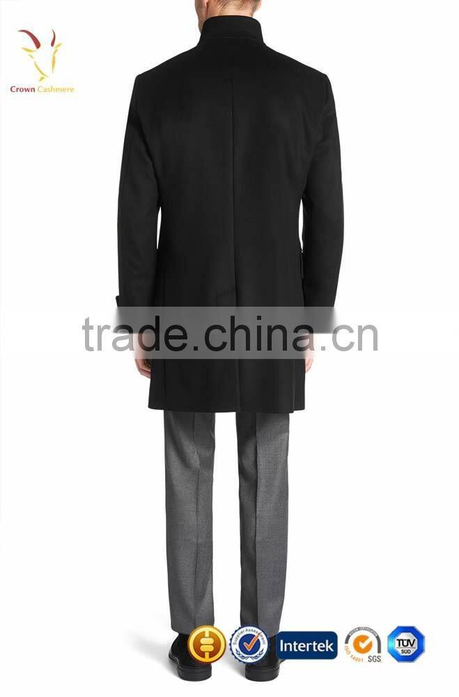 High Neck Men long Plus size winter wool coat,Wool Overcoats for men