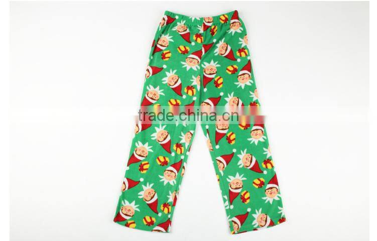 snowman printing boy pajamas fashion sleeping wear green pajamas
