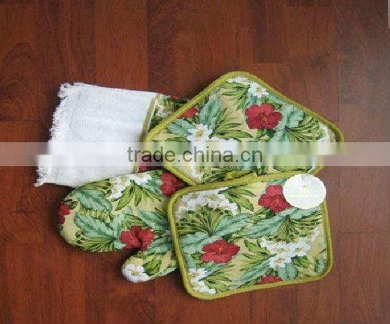 cotton oven mitt set wholesale together with kitchen towel / hot pot